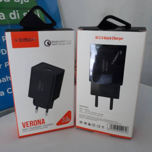 Travel Charger VEGER Fast Charging Qualcomm 3.0