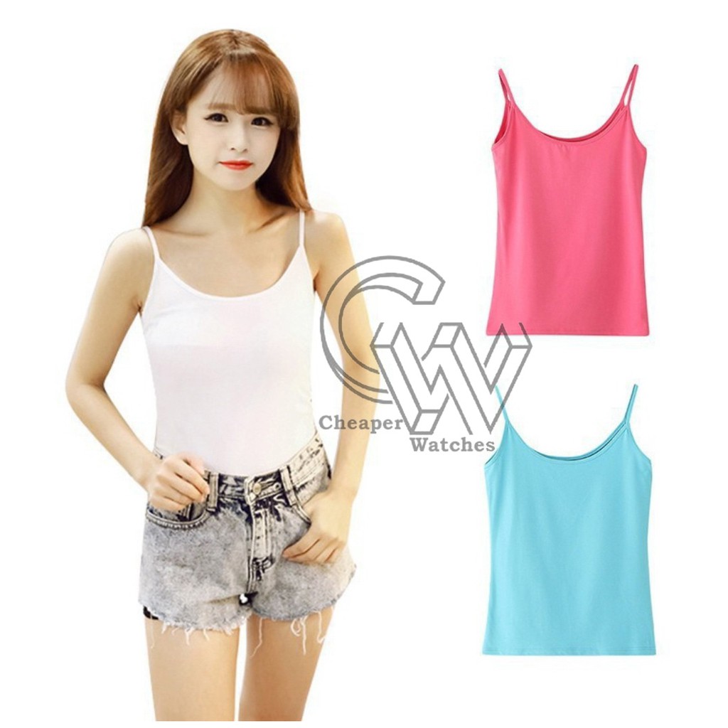 Cheaper-Baju Tanktop Tali Kecil AllSize Dalaman Wanita Baju Kaos Termurah