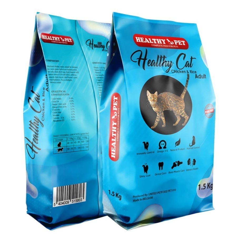 HEALTHY PET CHICKEN &amp; RICE DRY CAT FOOD 1,5 KG FRESHPACK