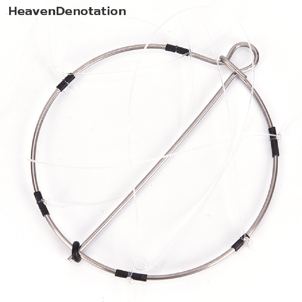 (Heavendenotation) 1pc Perangkap Kepiting / Udang Portable Dengan 6 Ring