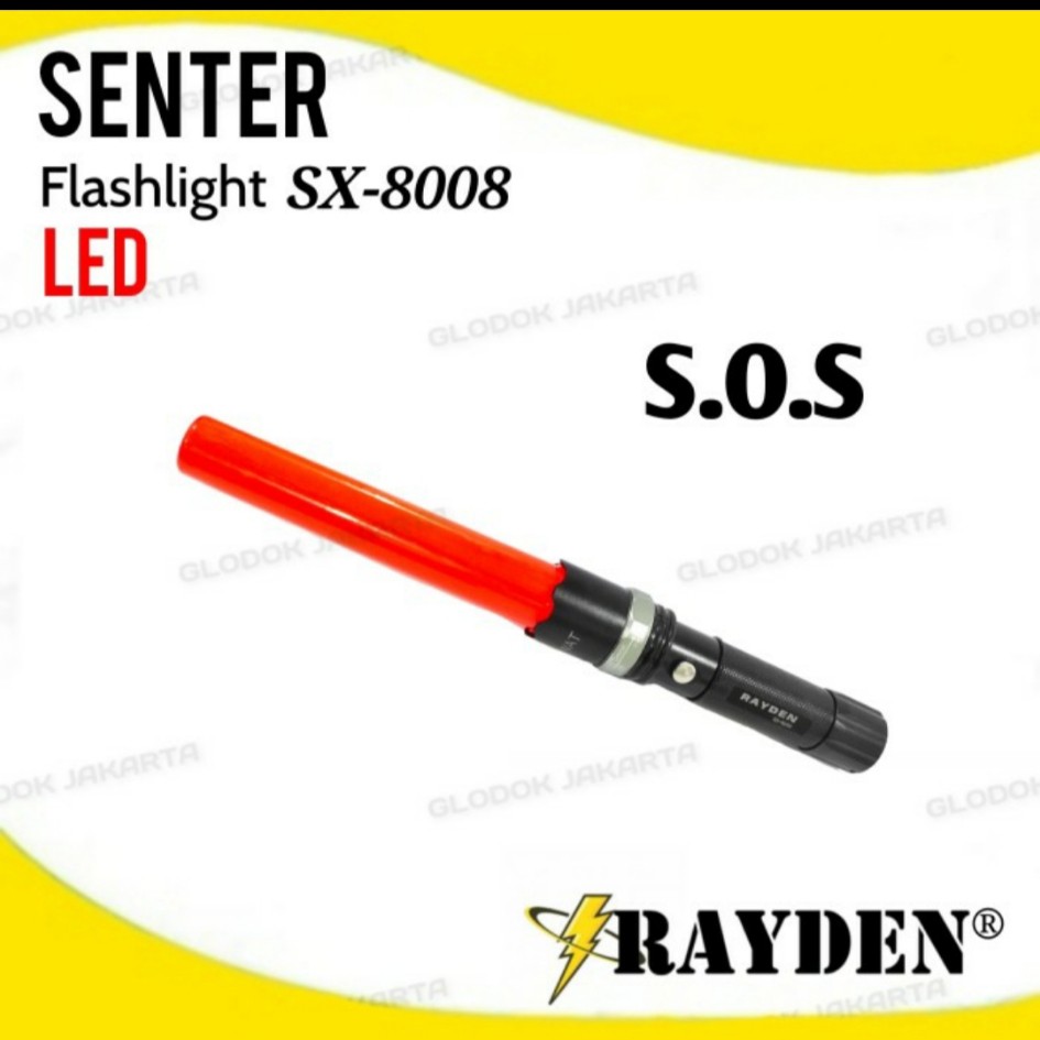 Senter Police SWAT Senter LED Flashlight Waterproof SX8008