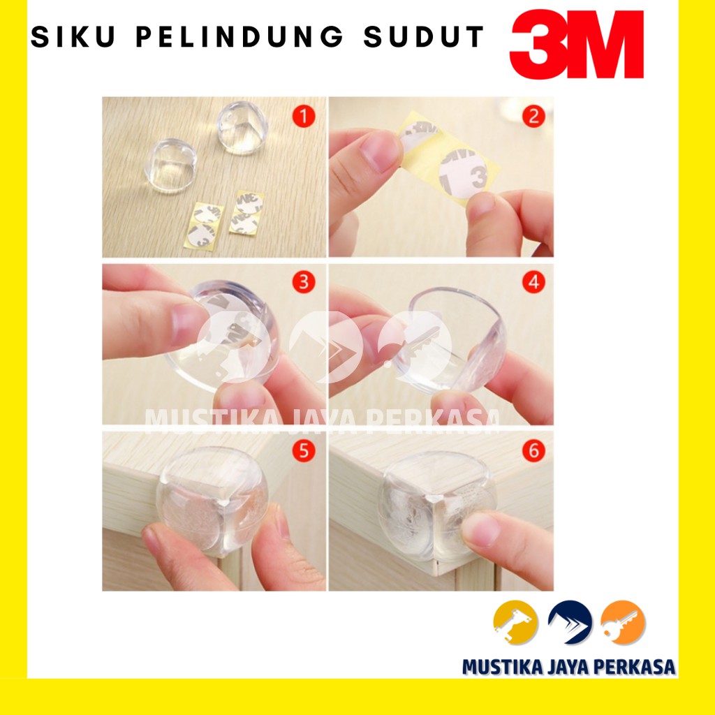 Siku Pelindung Sudut Meja Karet 3M Murah Bukan Stainless Besi Kayu