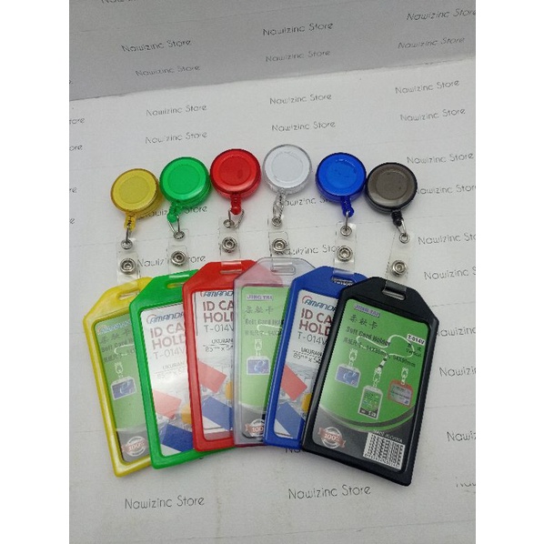 

Gantungan id card yoyo transparan dengan tempat id card karet ruber satu kartu