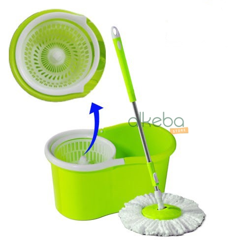 Spin Mop Dragon alat Pel Putar dengan ember