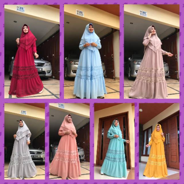 Gamis Fashion/Gamis ceruty Babydoll original/Gamis Syar'i/Gamis Grosir Tanah Abang/Gamis Terbaru
