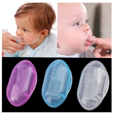 Sikat Gigi Bayi Lidah Jari Silikon Baby Finger Tooth Brush