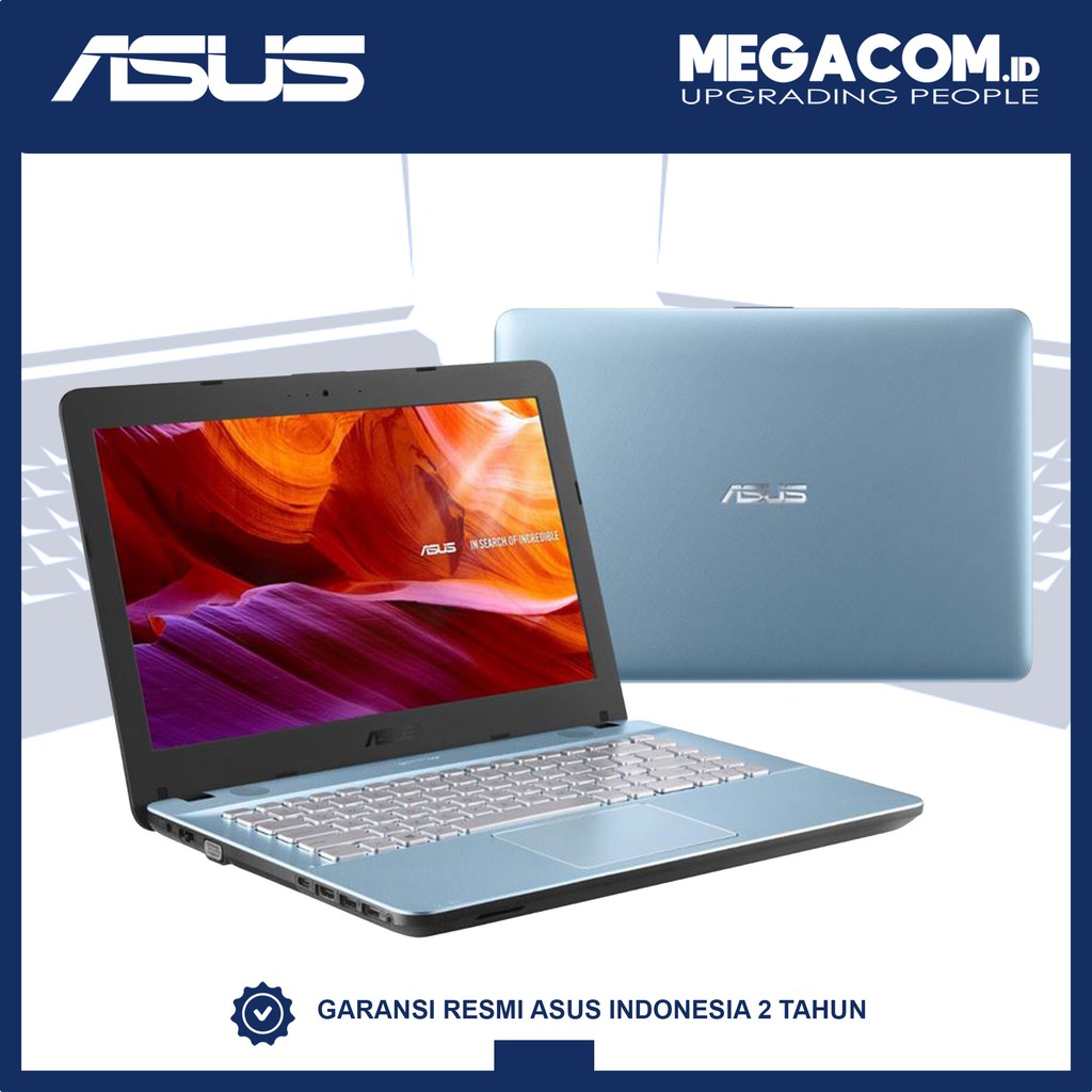 Asus X441UA-GA322T IceBlue [i3-7020U|RAM 4GB|HDD 1TB|Win10] Garansi Resmi