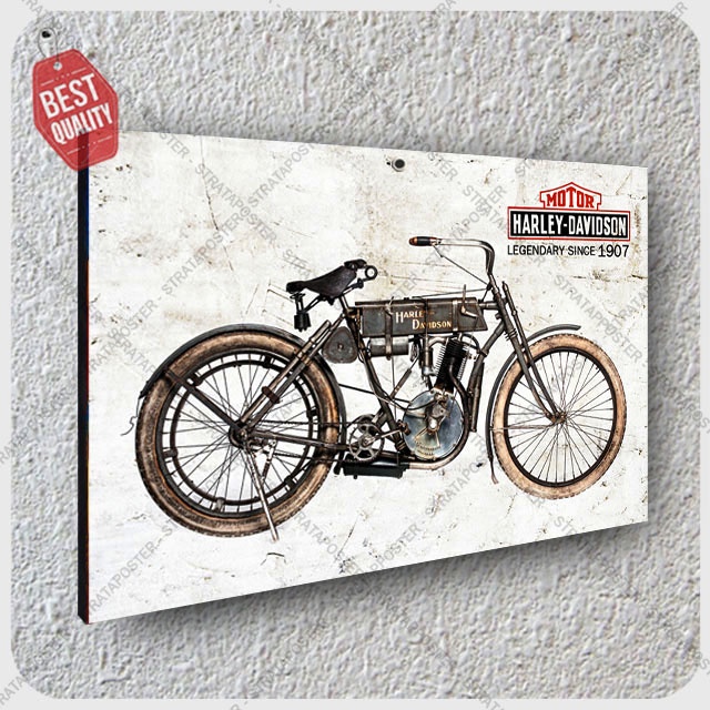 Poster Motor Klasik Harley Davidson Dekorasi Hiasan dinding Poster Otomotif 203088STA