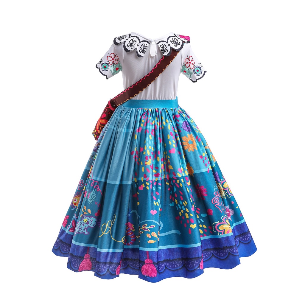 ENCANTO DRESS KOSTUM PRINCESS MIRABEL ISABELA IMPORT BAJU DRES ANAK PEREMPUAN HALOWEEN