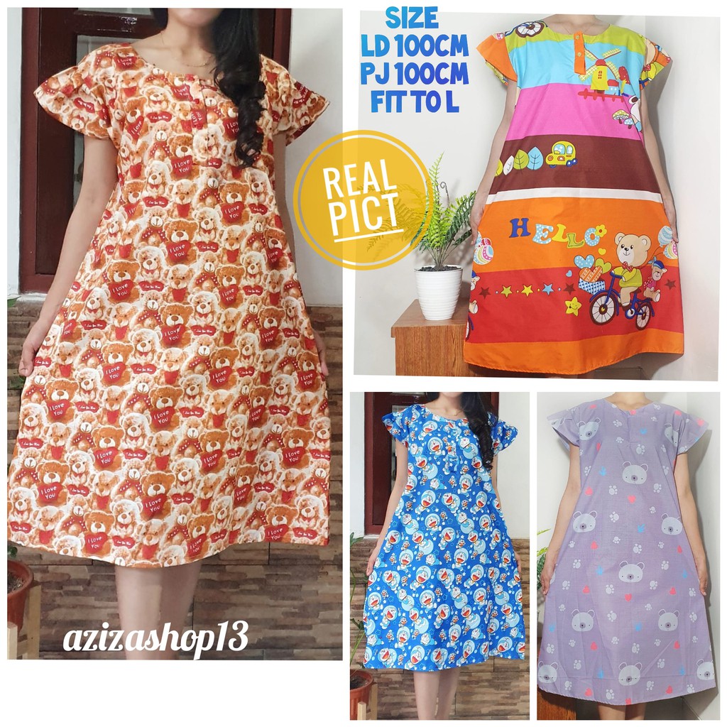 DASTER KARAKTER MURAH / DASTER MURAH / DASTER KATUN / BAJU TIDUR KARAKTER LUCU