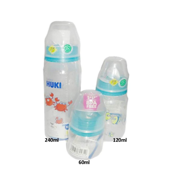 Huki Milk Bottle / Botol Susu 60 ml /120 ml / 240 ml