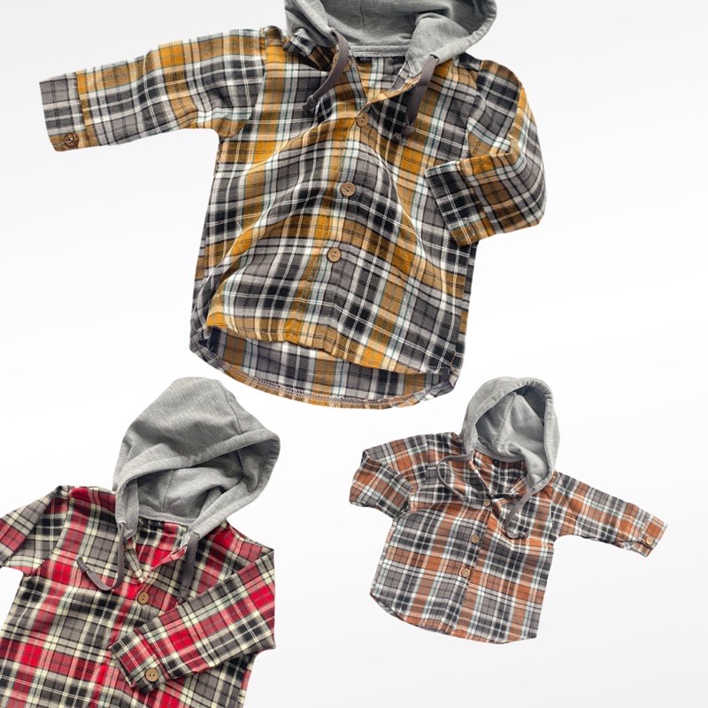 HOODIE FLANEL ANAK | OUTER JACKET ANAK FLANEL