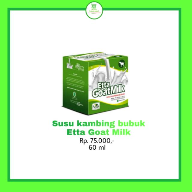 

Susu kambing EGM HNI HPAI free ongkir