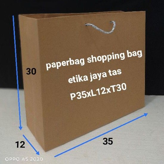 paperbag / tas kertas 35x12x30 shopping bag serba guna