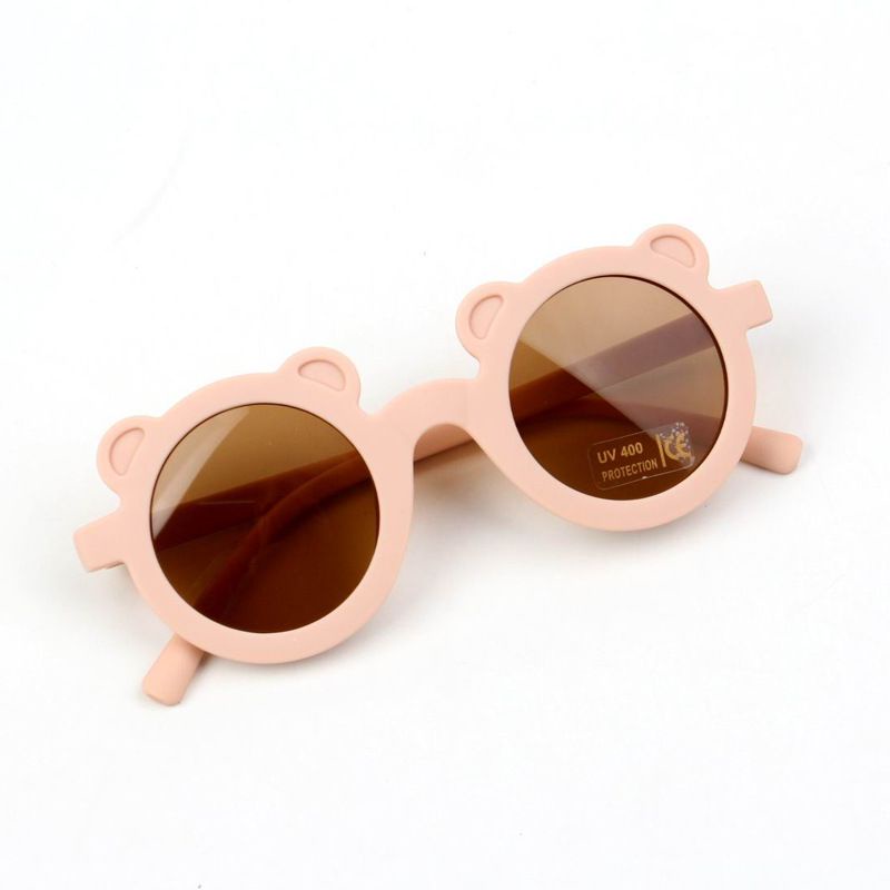Kacamata Anak Sunglasses Anti Radiasi UV dan Blueray UV400 Fashion Bayi Gaya Korea Lensa Hitam-AN02 - Soft Pink