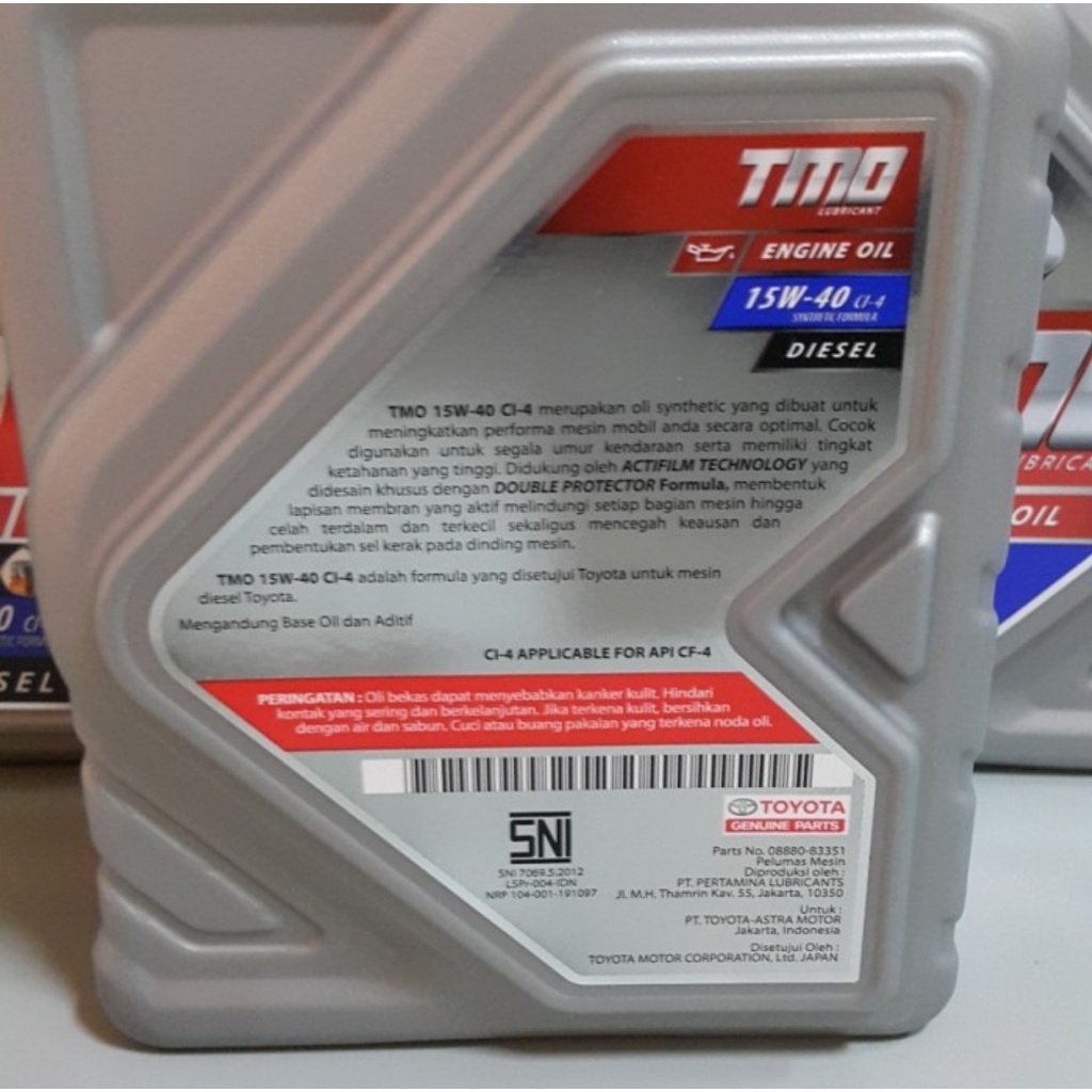 OLI MESIN TOYOTA DIESEL TMO 15W-40 - 1 LITER - CI4