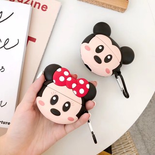 Kartun Mickey Minnie Shape Casing AirPods Pro Case Lucu 3d