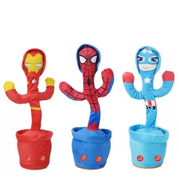 Squid Game Japan Cactus Toy Chager USB Boneka Pintar Kaktus Joget Goyang Ngomong Rekam Bicara Menari Mainan Tinju Kesakitan Kado Anak BONEKA ANTI STRESS Punch Me Boneka