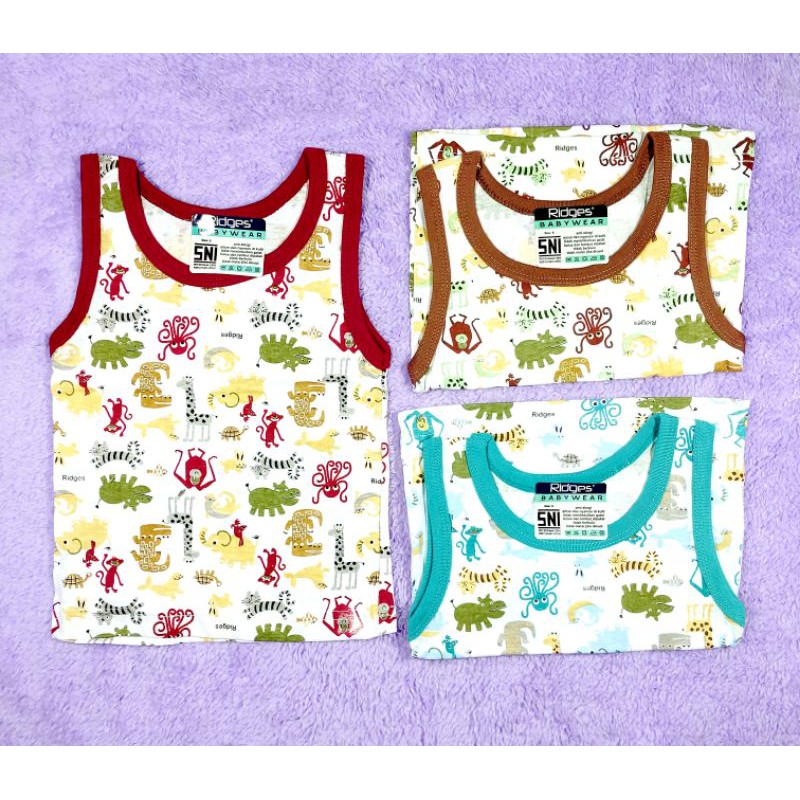 SINGLET LUAR  Full Print RIDGES Size S,M,L,XL/Kaos Kutung Anak