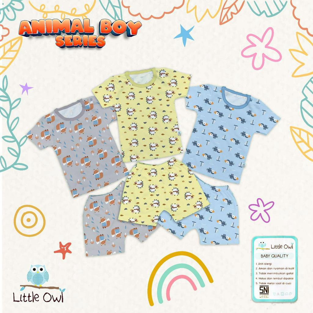 Little Owl 3 Setelan Panjang Oblong SML (3-18 Bulan) Baju Pendek Celana Pendek Baju Panjang Celana Panjang Baju Bayi Newborn Arevyonlineshop Pakaian Bayi Setelan Bayi Laki Laki Bayi Perempuan Set Baju Bayi Perempuan