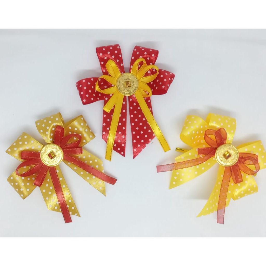 

Pita Parcel/Hampers Hias Imlek CNY satin polkadot koin