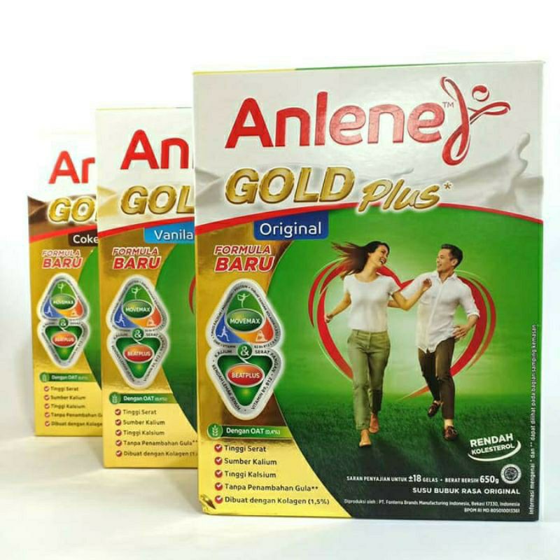 

ANLENE GOLD PLUS 650GR | ORIGINAL COKLAT VANILLA