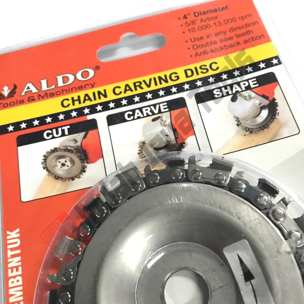 ALDO Chain Carving Disc Mata Gerinda Potong Kayu Chainsaw Ukir Rantai