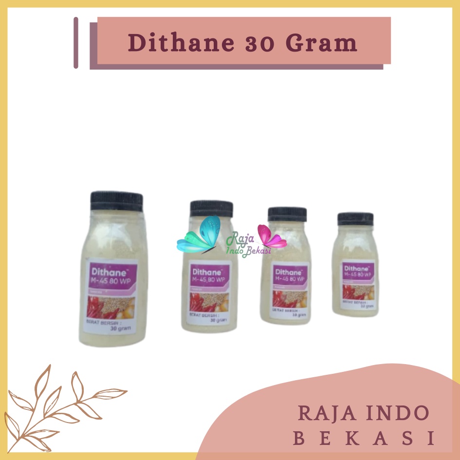 Rajaindobekasi Dithane M 45 80wp Botol 30 Gram Wp Fungsida Tanaman Kemasan Botol 30 Gram Warna Kuning  Pupuk Dithane M-45 80wp 200gr Fungisida Pengendali Hama Jamur Pada Daun Dithane M 45 80wp 1 Kg