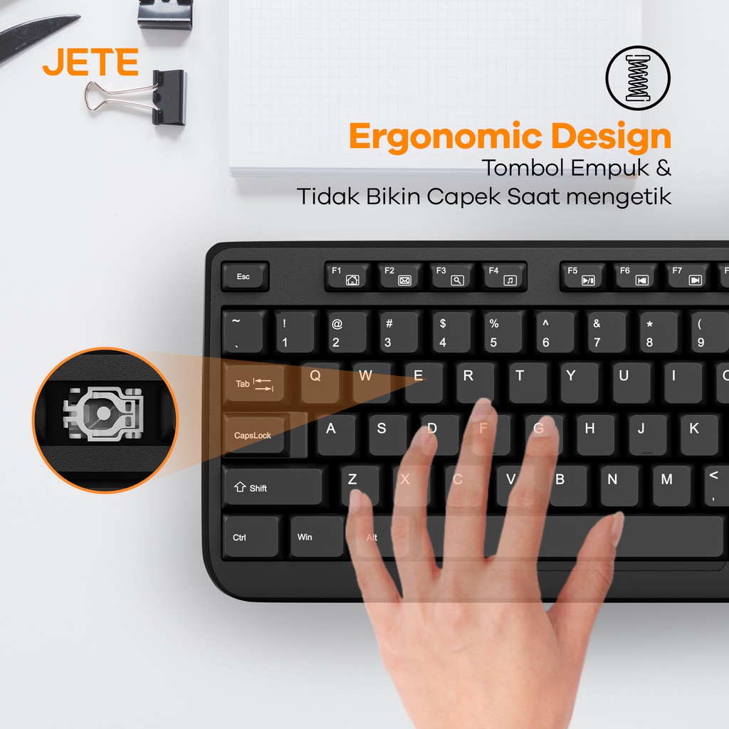 Keyboard JETE KB1 Silent Key - Garansi 2 Tahun