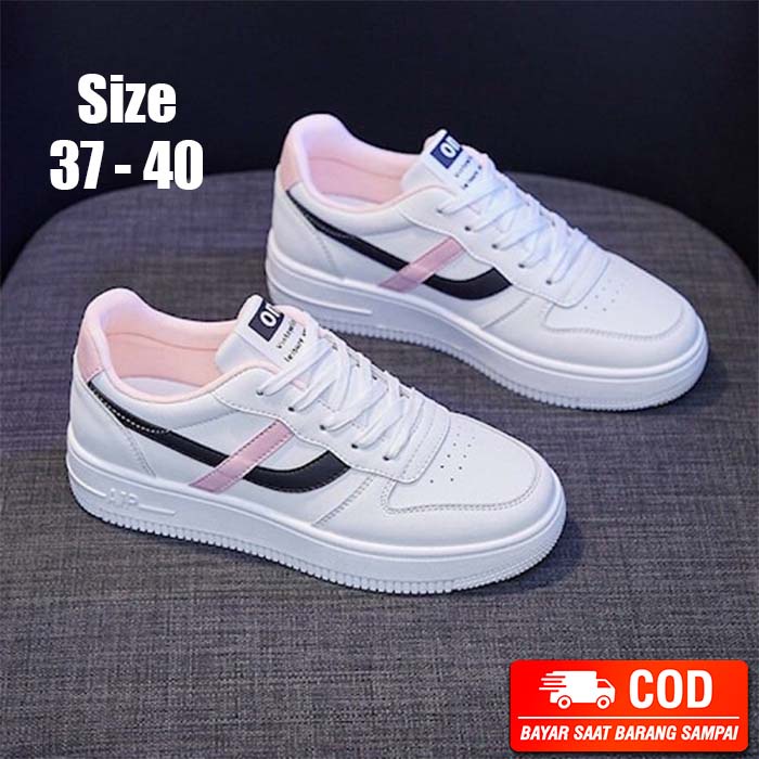 Sneakers Putih Wanita Model Terbaru Kekinian A870 Sneakers Wanita Korea Sepatu Perempuan Remaja Sepa