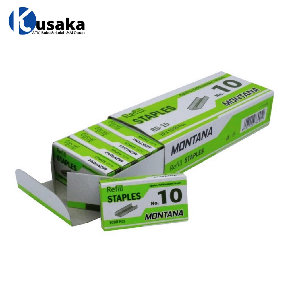 

Isi Refill Staples No.10 Stapler 1000 Pcs Stepler Kecil (1 Box Kecil)