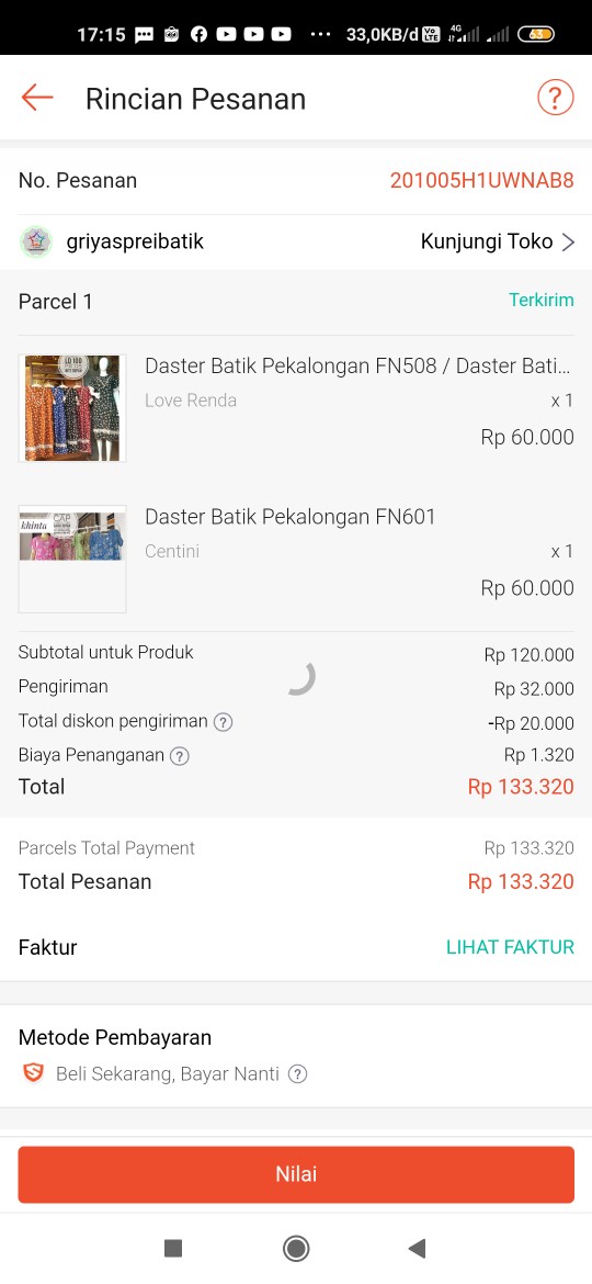 Daster Batik Pekalongan Fn601
