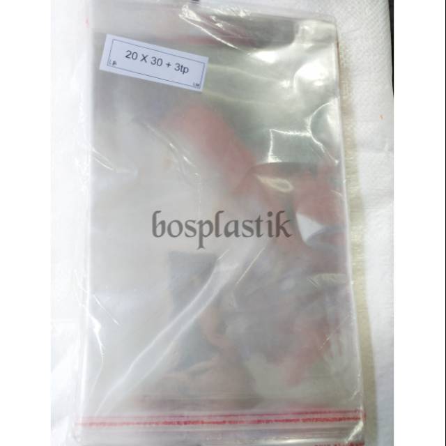 

Plastik OPP Baju Lem / Seal uk 20x30 (100 lembar)