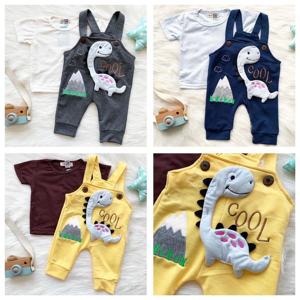 OVERALL BABY 1-2 tahun dobby the dino overall jumpsuit romper bayi terusan