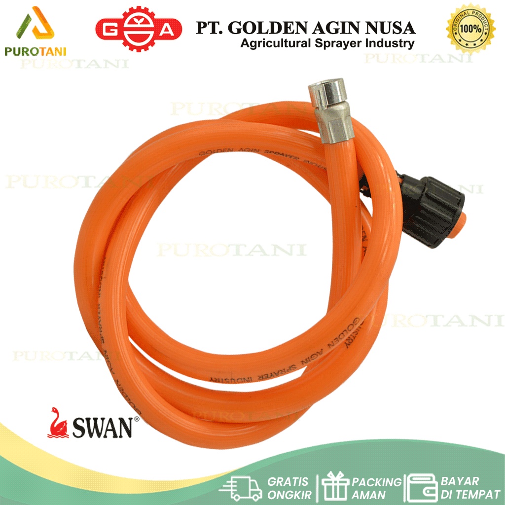 Selang Sprayer Hama Swan Tangki kran putar Swan Original Golden Agin kran putar