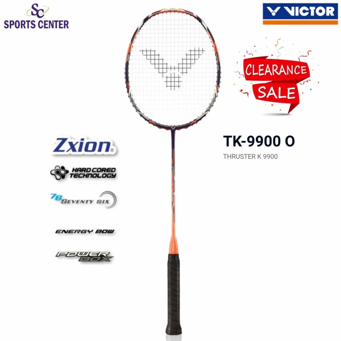 CLEAR SALE Raket Badminton Victor Thruster K 9900 / TK 9900 / TK-9900