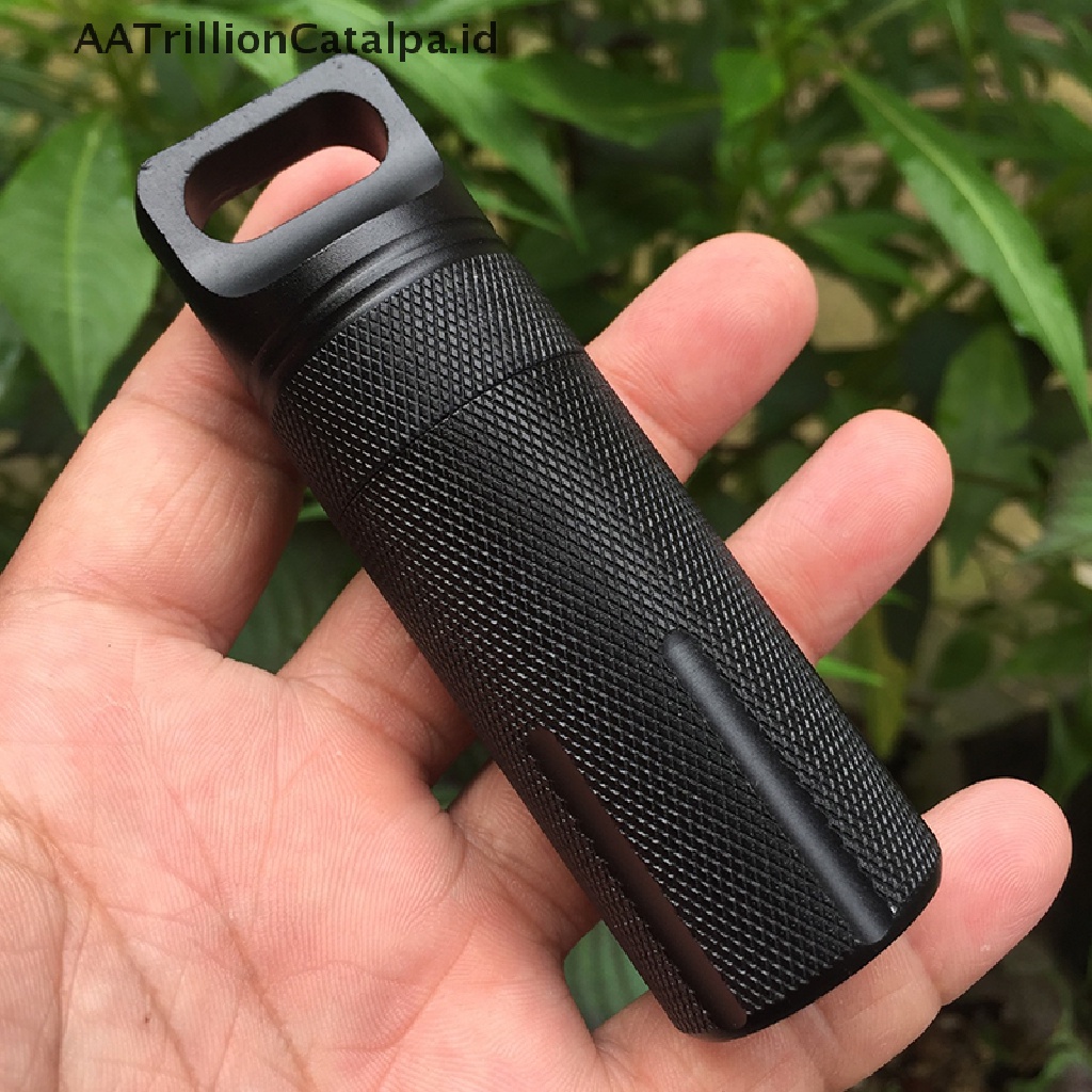 Aatrillioncatalpa Botol Mini EDC Anti Air Holder Obat Pil Untuk Campingoutdoorsurvival