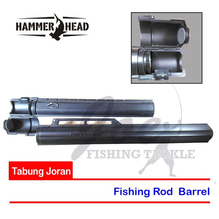 Hammerhead Fishing Rod Barrel - Tabung Joran Warna Hitam