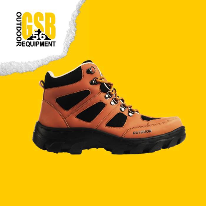 Sepatu Safety Boots Pria Ujung Besi GSB-56 Original Saurus  / Sepatu Outdoor / Sepatu Hiking
