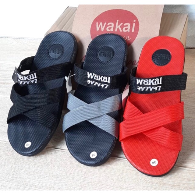 Sendal wakai trendy sendal slide silang