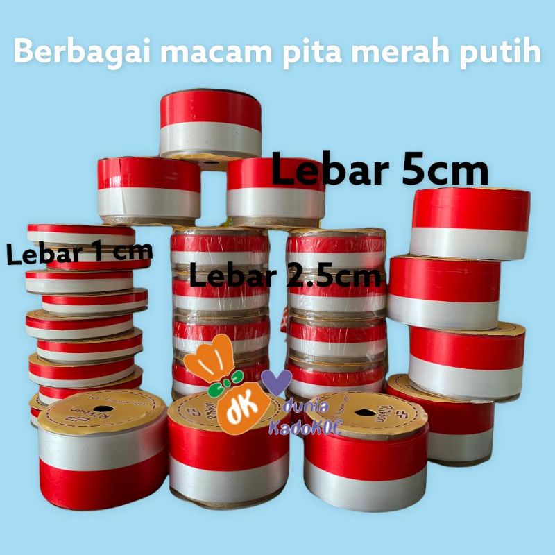 

Pita merah putih pita kado edisi HUT RI pita dekor 17 Agustus