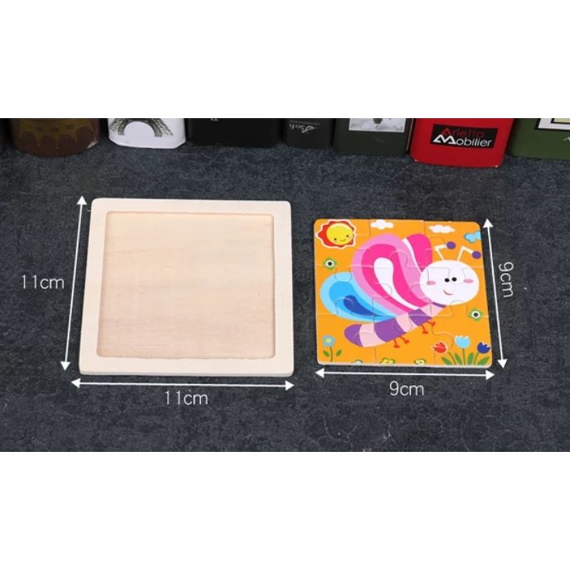 Mini Wooden Puzzle Mainan Kayu Puzzle Anak Jigsaw Puzzle