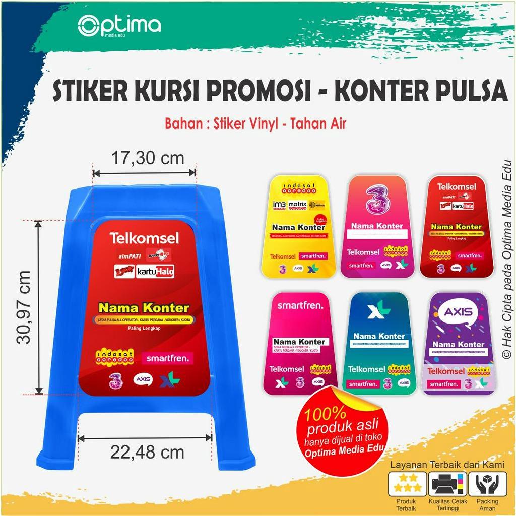 

Stiker Kursi Peomosi - Usaha Konter Pulsa Tulisan semua provider