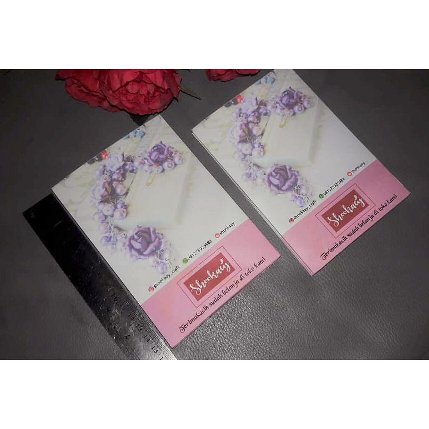 

Alas bros/ label craft lainnya ukuran 10x15cm desain custom isi 100pc