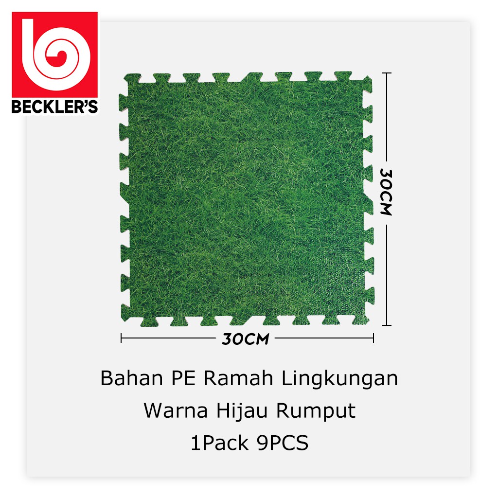 Evamat Rumput MATRAS PUZZLE LANTAI MOTIF RUMPUT Merk Bright Crown 30X30CM (1PACK 9PCS)