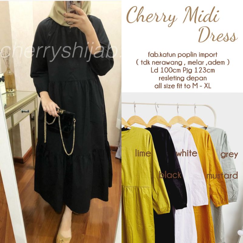 Cherry midi dress