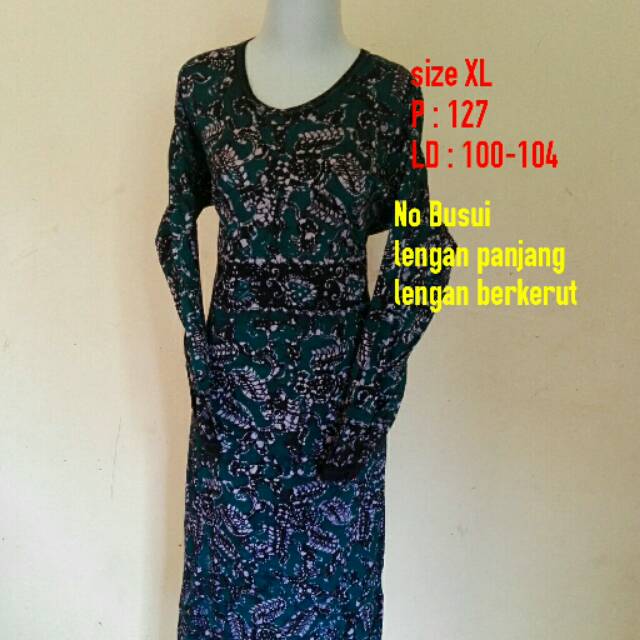 JUAL murah daster batik tulis tuban lengan panjang no busui bahan kaos ukuran XL