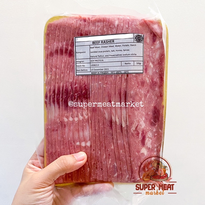 1kg Beef Rasher HALAL 100%