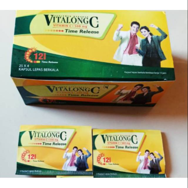 Vitalong C Box Isi 25 Lembar 100 Kapsul Shopee Indonesia