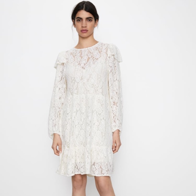 zara long lace dress